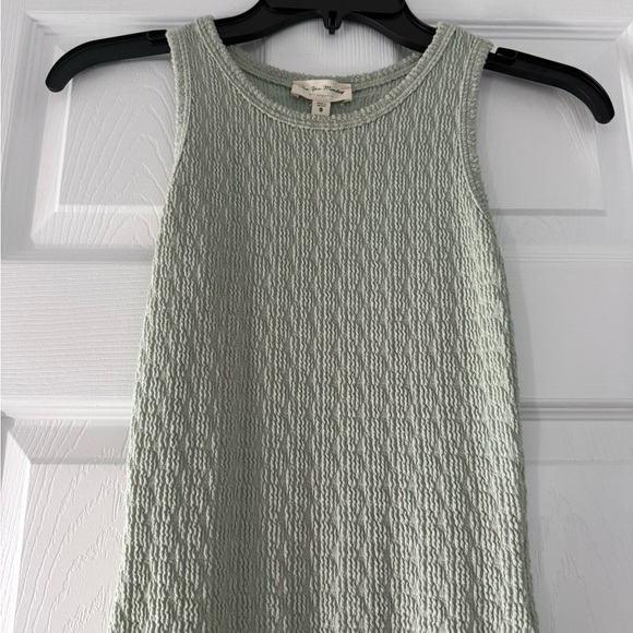 See You Monday LA Dress Sage Green Bodycon Midi Stretch Vacation Tropical Cruise - Picture 4 of 6